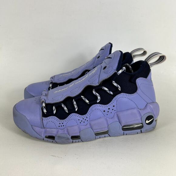Nike Air More Money Sneakers Women's 6.5 Purple Black Leather Slip On A01749-400 - Picture 5 of 9